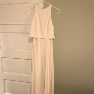 Jill Stuart Iva Crepe Maxi wedding gown in ivory